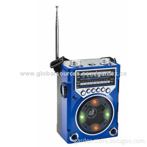 FM/AM/SW 3 Bands Radio with USB SD Player, Recharge Battery